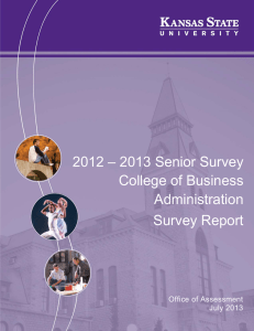 2 – 2013 Senior Survey 201 College of Business