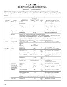 VEGETABLES HOME VEGETABLE INSECT CONTROL
