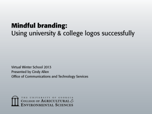 Mindful branding: Using university &amp; college logos successfully Virtual Winter School 2013