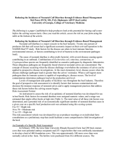 Reducing the Incidence of Neonatal Calf Diarrhea through Evidence-Based Management