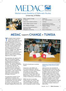 MEDAC supports change ..............  1 Tribute to in Tunisia