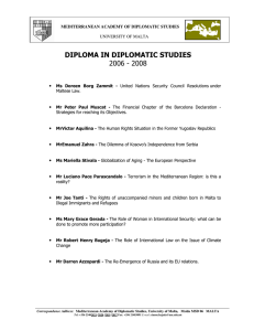 DIPLOMA IN DIPLOMATIC STUDIES 2006 - 2008