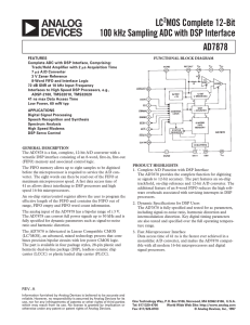 a LC MOS Complete 12-Bit 100 kHz Sampling ADC with DSP Interface