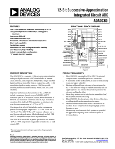 12-Bit Successive-Approximation Integrated Circuit ADC ADADC80