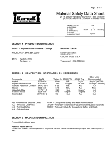 Material Safety Data Sheet  SECTION 1 - PRODUCT IDENTIFICATION