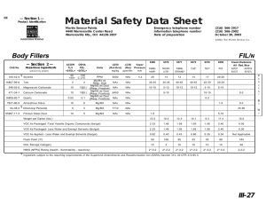 Material Safety Data Sheet — Section 1 —