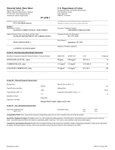Material Safety Data Sheet U.S. Department of Labor