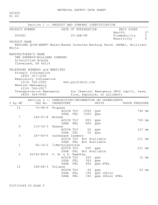 MATERIAL SAFETY DATA SHEET S03401 01 00