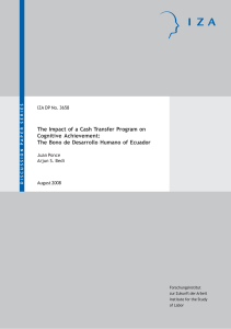 The Impact of a Cash Transfer Program on Cognitive Achievement: