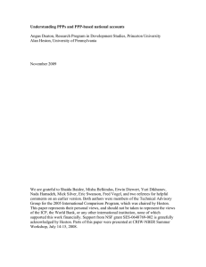 Understanding PPPs and PPP-based national accounts  Alan Heston, University of Pennsylvania