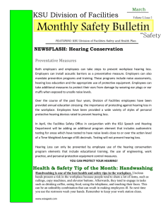 Monthly Safety Bulletin KSU Division of Facilities  “Safety