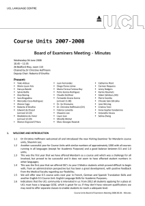   Course Units 2007‐2008  Board of Examiners Meeting - Minutes