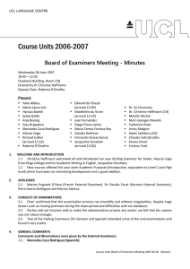 Course Units 2006-2007 Board of Examiners Meeting - Minutes
