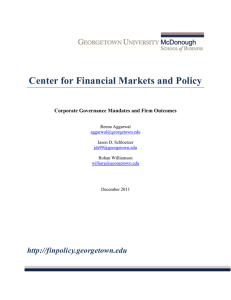 Center for Financial Markets and Policy