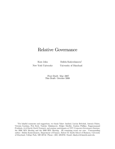 Relative Governance