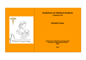 Guidelines for Medical Students  A Maltese Aid Elizabeth Cassar