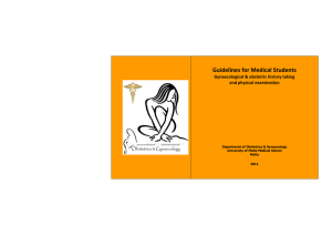 Guidelines for Medical Students   Gynaecological &amp; obstetric history taking   and physical examination 