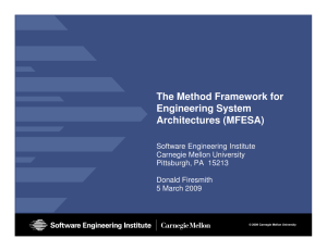 The Method Framework for Engineering System Architectures (MFESA)