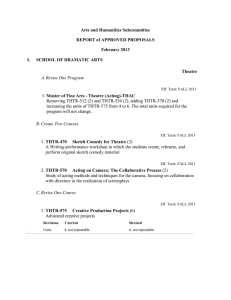 Arts and Humanities Subcommittee REPORT of APPROVED PROPOSALS February 2013 I.