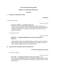Arts and Humanities Subcommittee REPORT of APPROVED PROPOSALS April 2013 I.