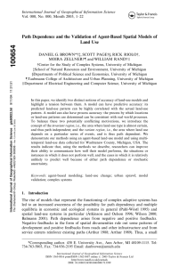 Path Dependence and the Validation of Agent-Based Spatial Models of