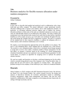 Business analytics for flexible resource allocation under random emergencies Title