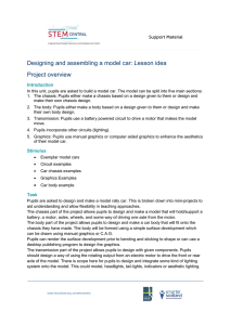 Designing and assembling a model car: Lesson idea