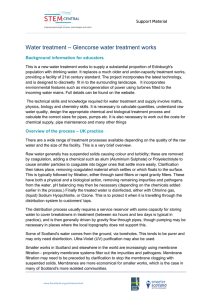 Water treatment – Glencorse water treatment works Background information for educators
