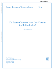 Do Poorer Countries Have Less Capacity for Redistribution? 5046