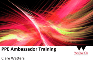 PPE Ambassador Training Clare Watters