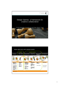 Design Games: a framework for creative collaboration 1