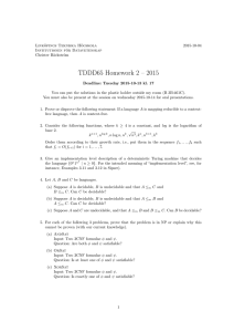 TDDD65 Homework 2 – 2015
