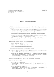 TDDD65 Problem Session 1