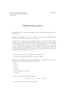TDDD65 Problem Session 2