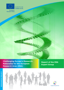 Challenging Europe’s Research: Report of the ERA Rationales for the European Expert Group