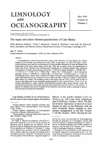 LIMNOLOGY OCEANOGRAPHY AND May  1991