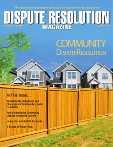 DISPUTE RESOLUTION  community D