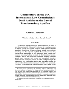 Commentary on the U.N. International Law Commission's Transboundary Aquifers