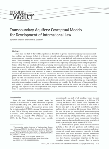 - Transboundary Aquifers: Conceptual Models for Development of International Law