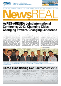 AsRES-AREUEA Joint International Conference 2012: Changing Cities, Changing Powers, Changing Landscape