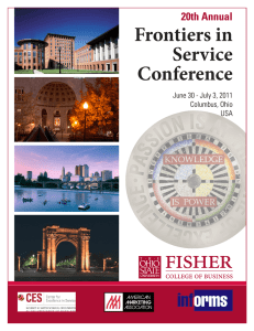 Frontiers in Service Conference 20th Annual