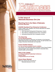 in this issue of Nebraska Business On-Line