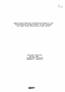 Should  Multi-National  Corporations  Based  in ... United  States  be  Held  Liable ...