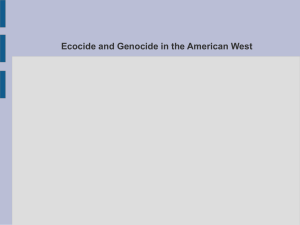 Ecocide and Genocide in the American West