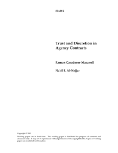Trust and Discretion in Agency Contracts 02-015