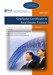 Graduate Certificate in Real Estate Finance 2016-2017