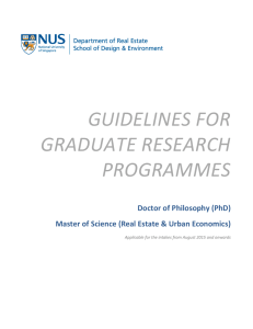 GUIDELINES FOR GRADUATE RESEARCH PROGRAMMES Doctor of Philosophy (PhD)