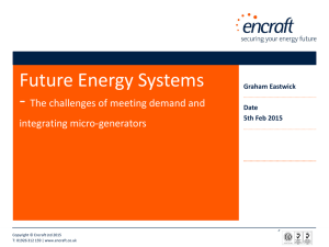 Future Energy Systems - The challenges of meeting demand and integrating micro-generators