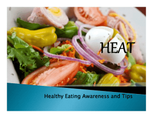 Healthy Eating Awareness and Tips