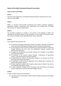 Statute of the Malta Educational Research Association